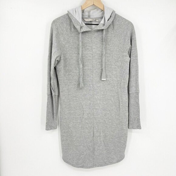 Athleta Solitude Hoodie Sweatshirt Dress Gray S Casual Lounge Soft Cozy Athletic - Picture 1 of 4